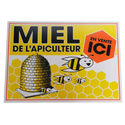 Panneau Publicitaire Miel...