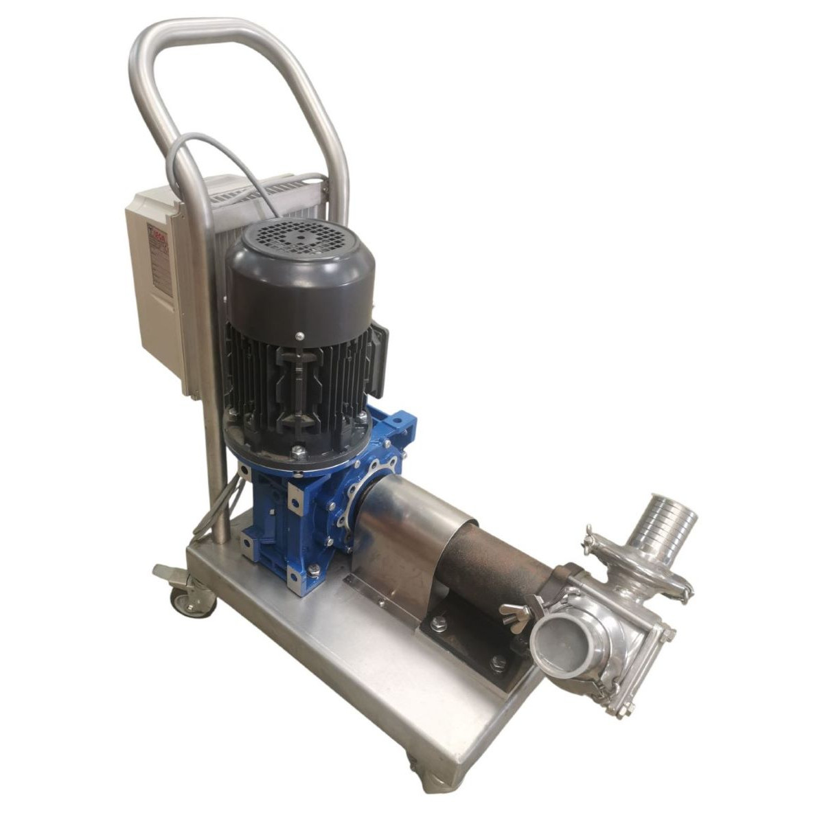 Pompe à Miel Professionnelle Inox Variateur Électronique Rotor Néoprène Ø 120 mm