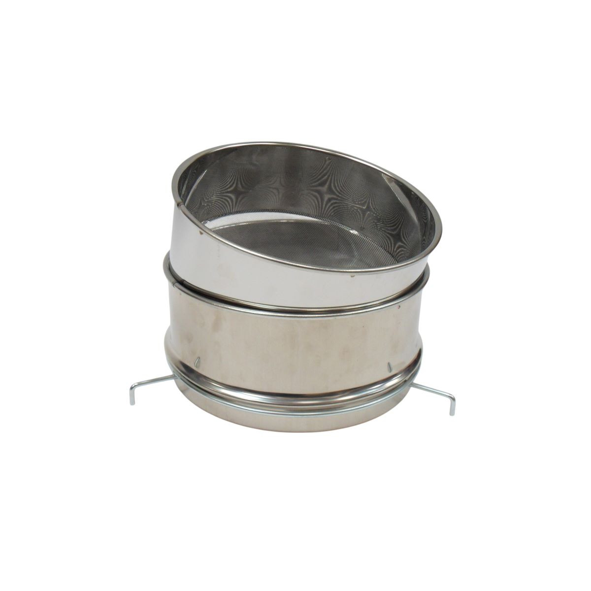 Tamis Double Inox Ø 32 cm avec Pieds Mailles 1 mm