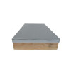 Toit Plat Bois Tôlé pour ruchette 6 Cadres 26x50 cm