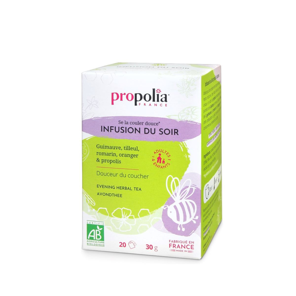 Infusion Détente et Sommeil AB Propolis et Plantes 20 Sachets