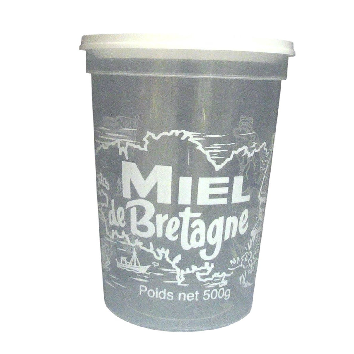 Lot de 25 Pots Miel Bretagne 500g Plastique NICOT