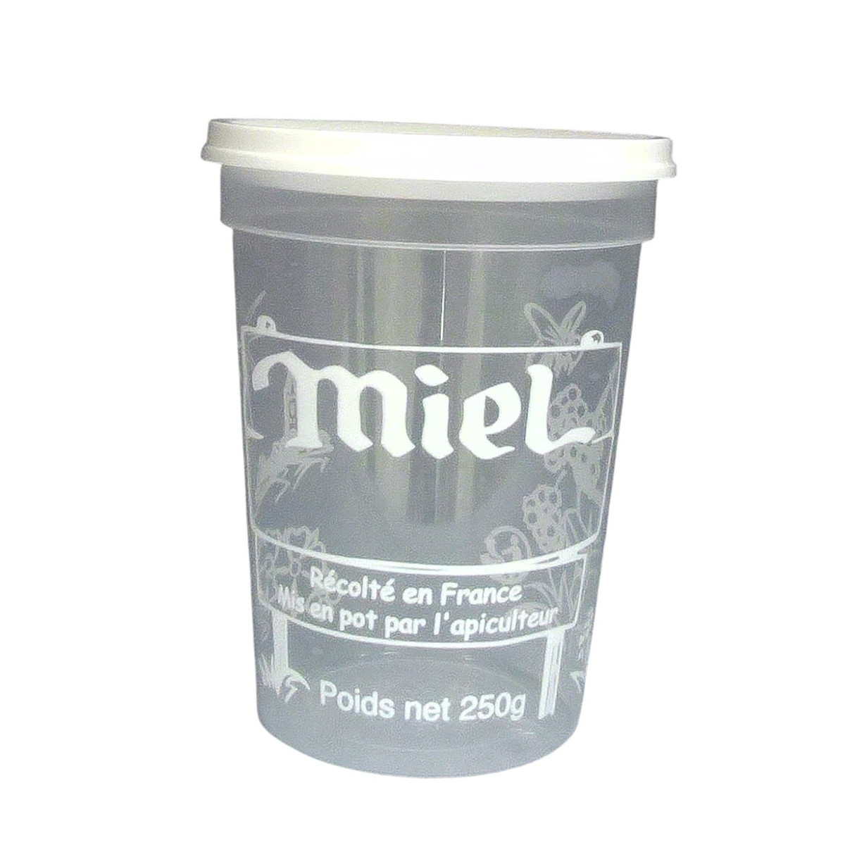 Lot  de 25 Pots Miel Récolté en France 250 g Plastique NICOT