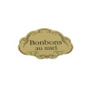 Étiquettes Bonbons au Miel Noir et Or - Lot de 100