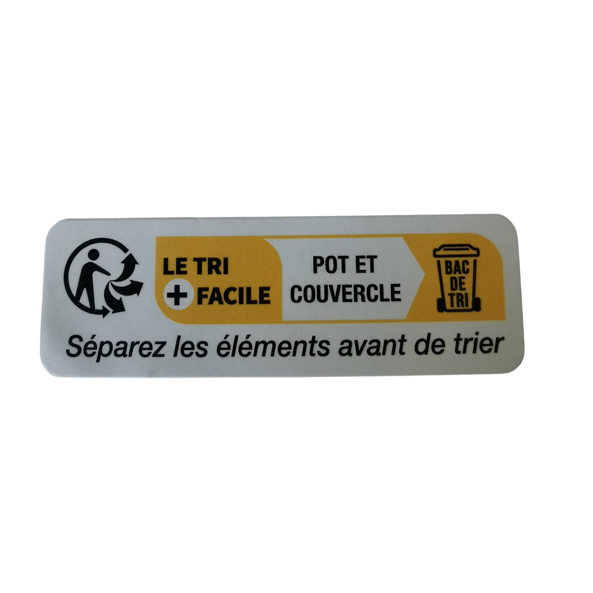 Étiquette Info-Tri Pot Plastique x 100