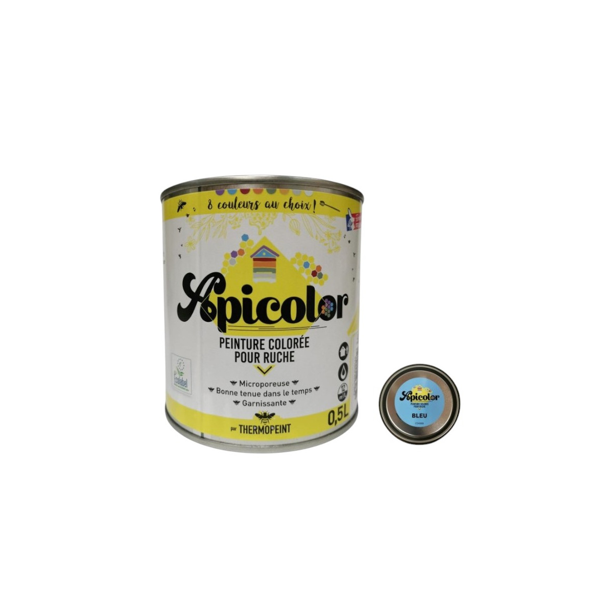 Apicolor 0,5 Litre Peinture Apicole Microporeuse