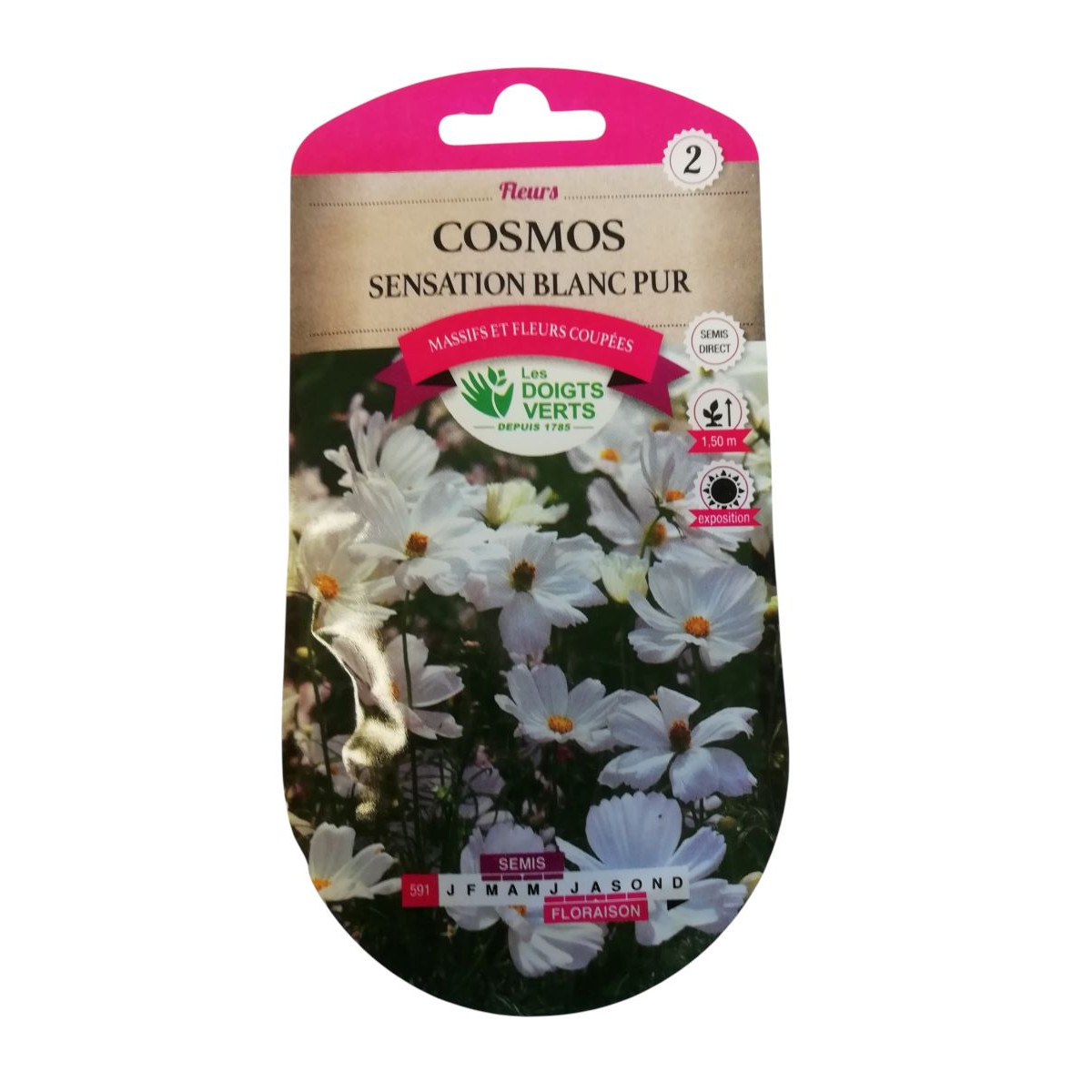 Graines Cosmos Sensation Blanc - Les Doigts Verts