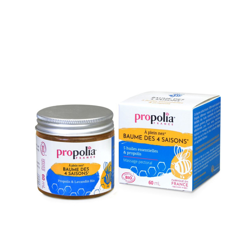 Baume des 4 Saisons Certifié BIO Propolis Lavandin Romarin 60ml
