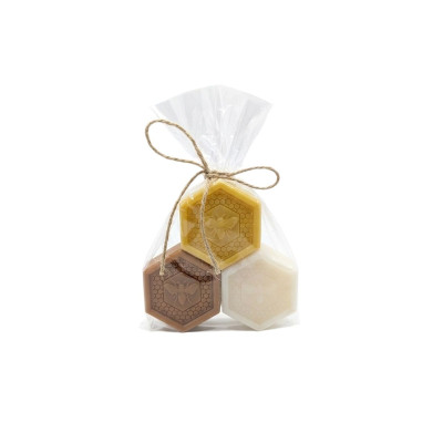 Lot de 3 savons hexagonaux...