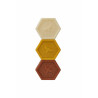 Lot de 3 savons hexagonaux 100 gr Miel, Gelée Royale et Propolis