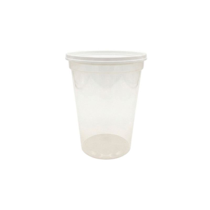 Lot 25 Pots Transparent 500g Plastique NICOT