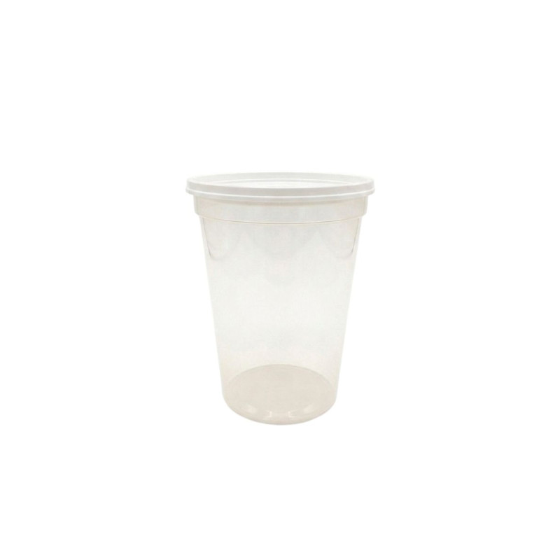 Lot 25 Pots Transparent 250g Plastique NICOT