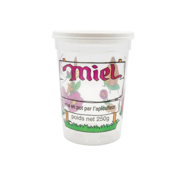 Lot 25 Pots Miel Pomi 250g Plastique NICOT