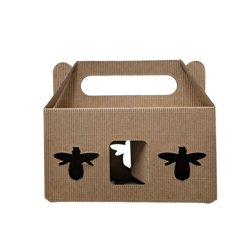 Présentoir Kraft 3 Pots Verre 125g Carton Ondulé