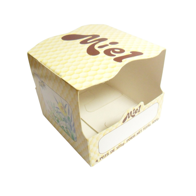 Boîte Tradition Pour 4 Pots Verre Atlas 125g - Fin De Série