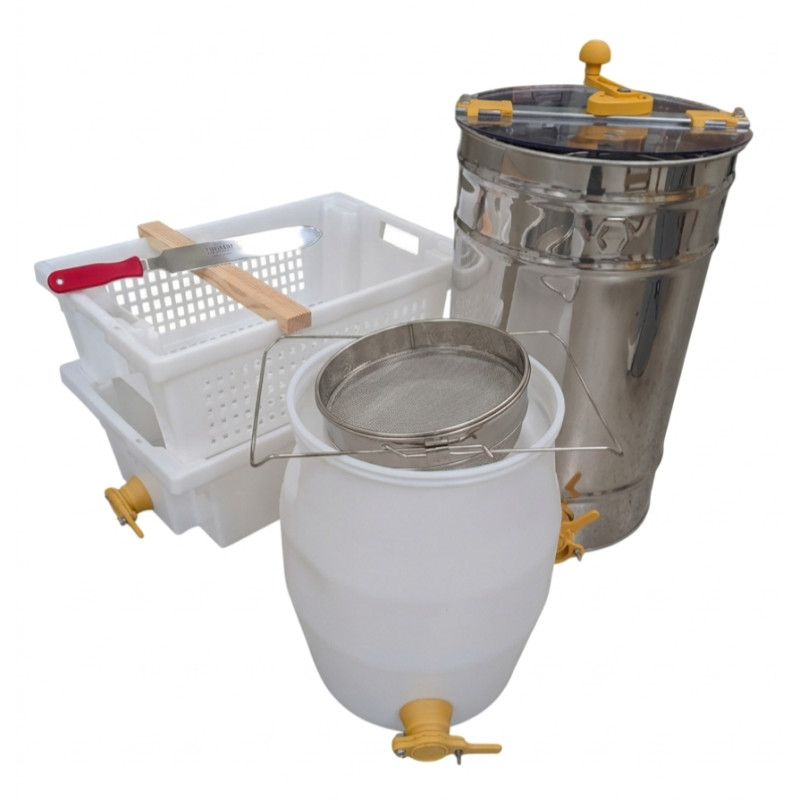 Kit Miellerie Complet Extracteur 4 Cadres Inox