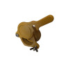 Robinet Plastique Jaune Nylon Ø 40 mm avec Écrou Incorporé
